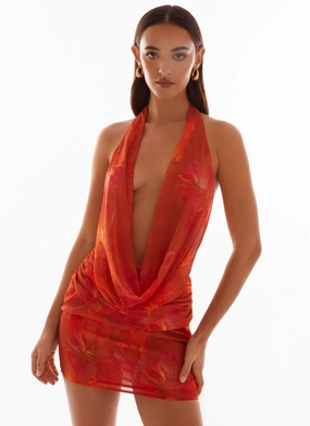 Elysia Chiffon Mini Dress - Amber Casual Layers