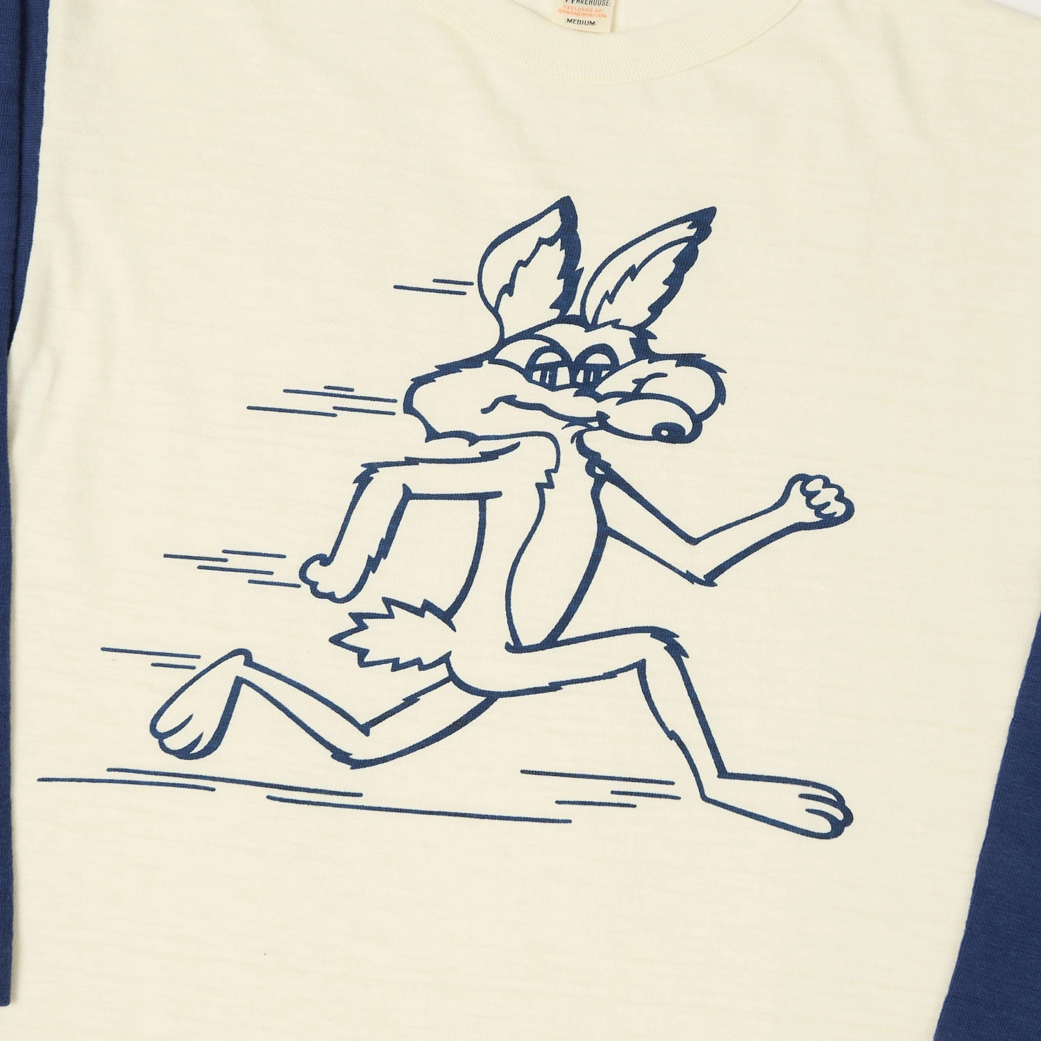 Comfy Choice Eco Friendly Dyes Warehouse & Co 4800 'Coyote'  Baseball T-Shirt - Cream/Navy