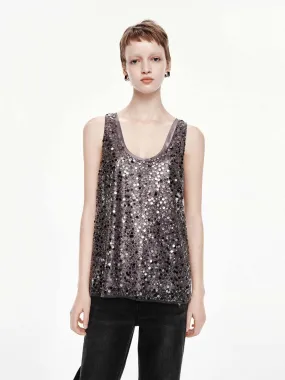 Two-piece Sequin Top Anti Pill Technology Stylish Element