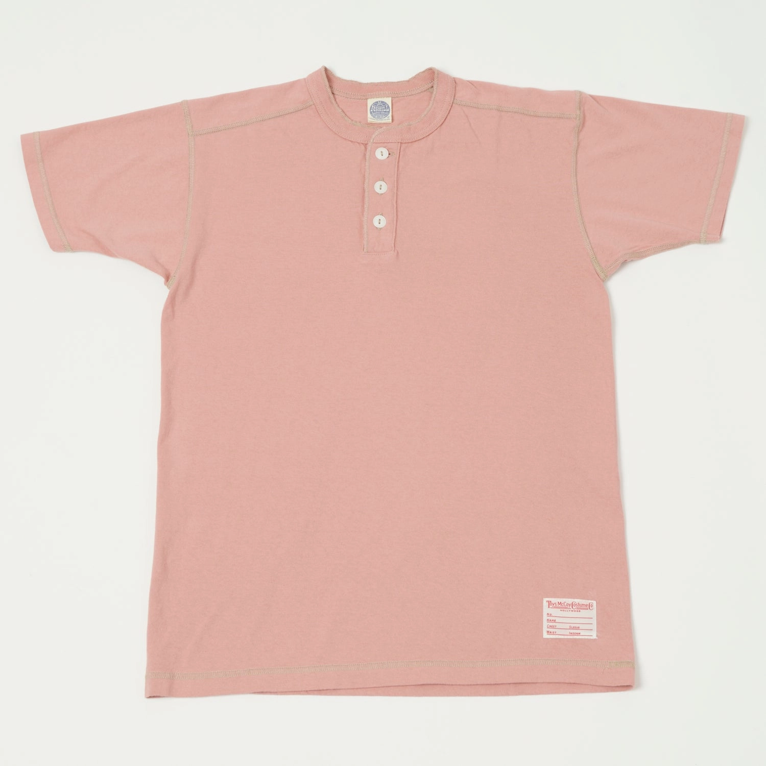 TOYS McCOY Union Henley - Pink AntiPilling