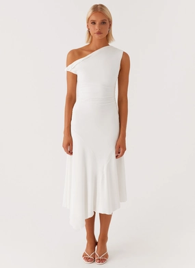 Byron Midi Dress - White New York Travel Friendly