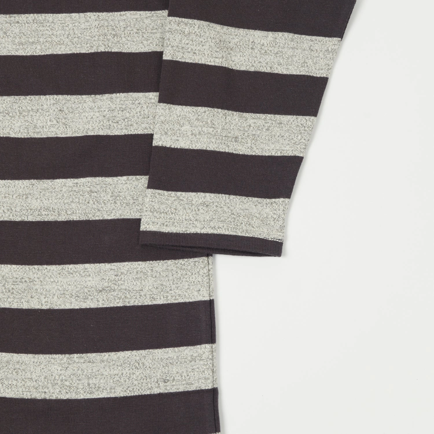 Warehouse & Co 4051 Duck Digger 3/4 Sleeve Stripe T-Shirt - Black/Heather Grey Performance Comfort Casual Performance Fit