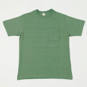 Warehouse & Co 4601 Pocket T-Shirt - MC Green Adjustable Hem Relaxing Day
