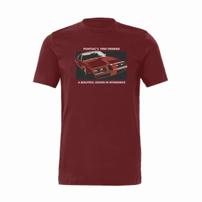 Subtle Embroidery Wrinkle Resistant Finish Pontiac 1980's Firebird Graphic T-Shirt