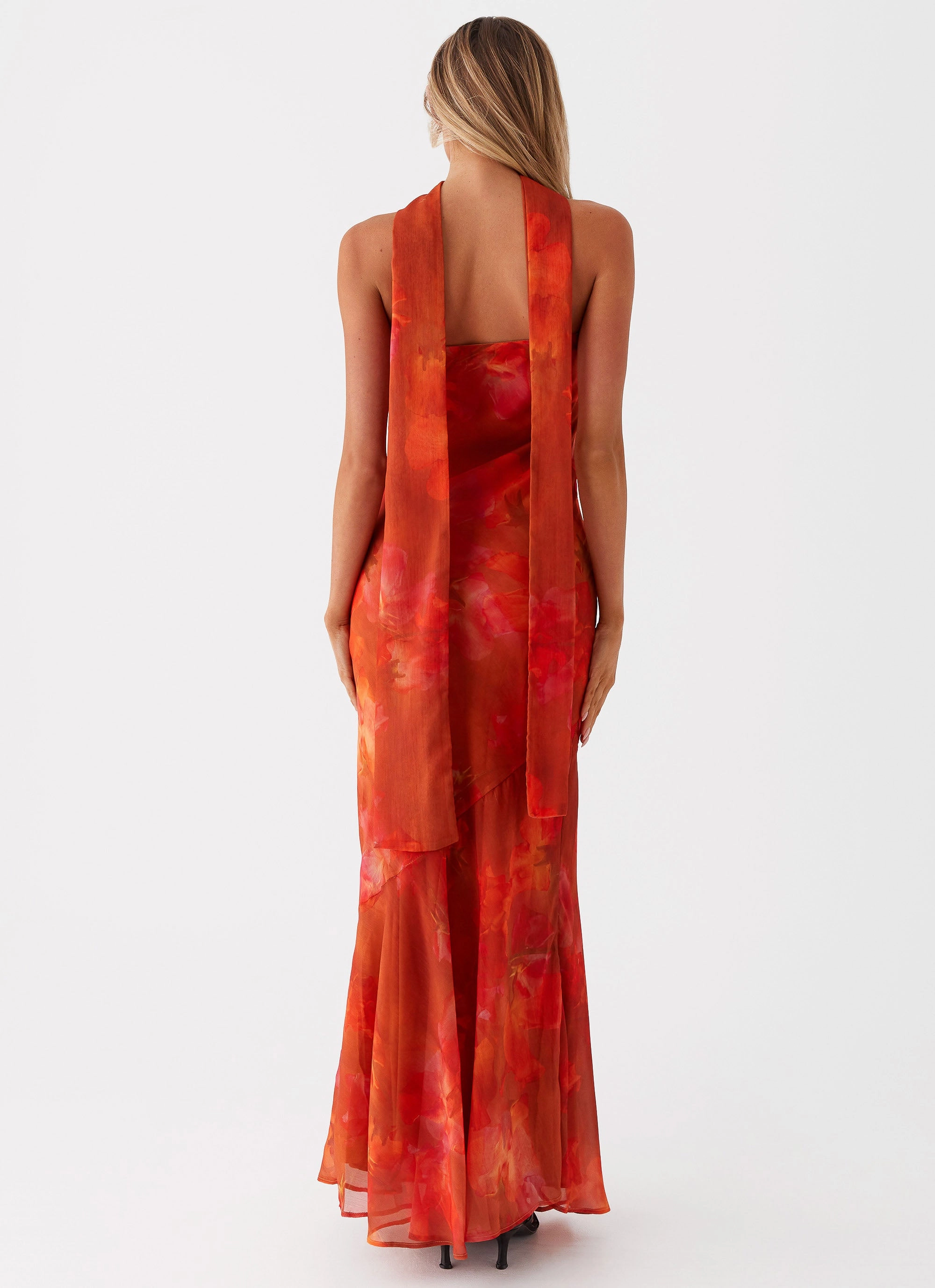 Anytime Fit Unlined Look Under The Pagoda Maxi Dress - Amber