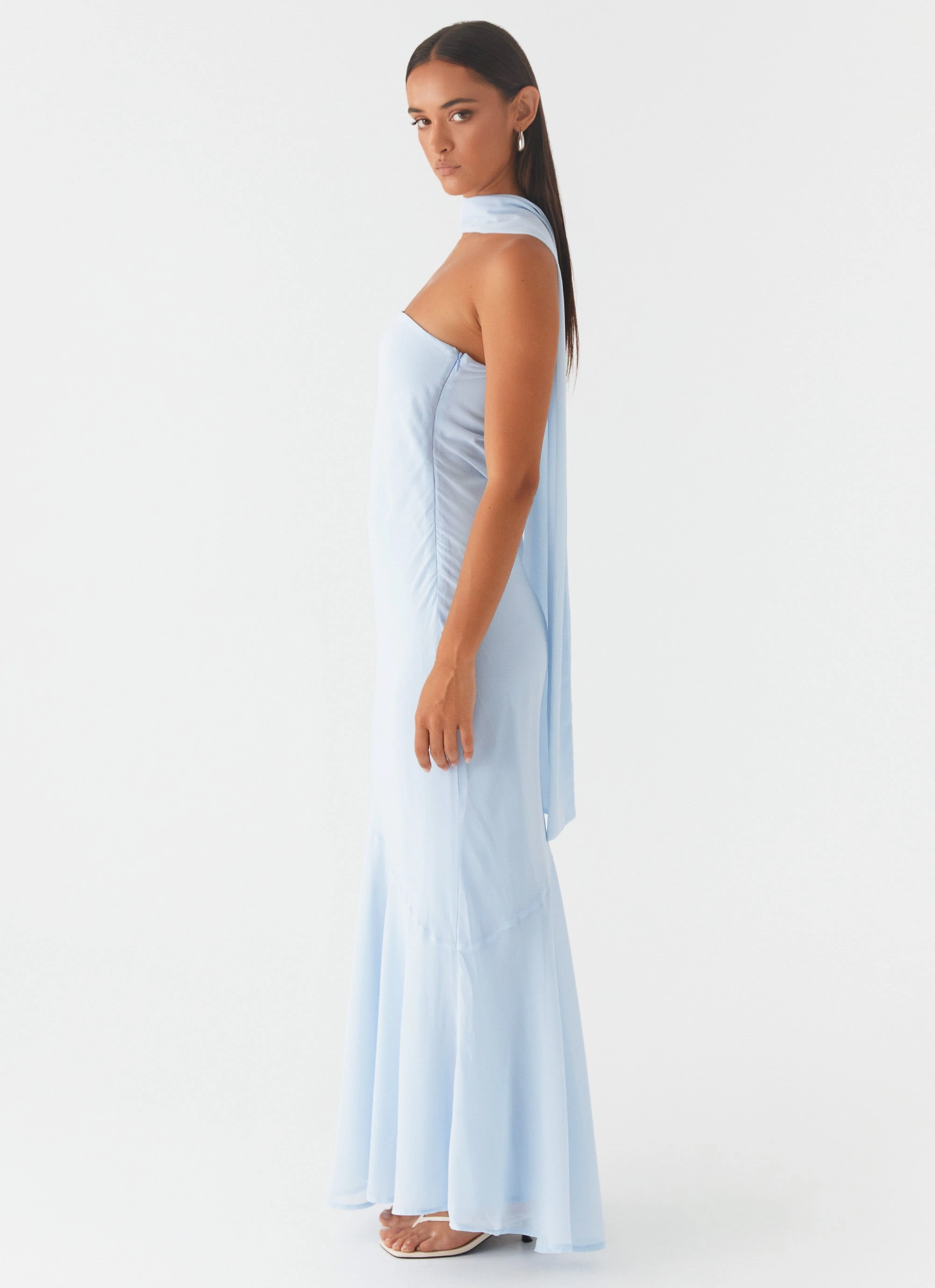 Under The Pagoda Maxi Dress - Blue Graceful Ease Long Lines