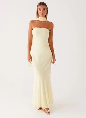 Under The Pagoda Maxi Dress - Yellow Sleek And Stylish