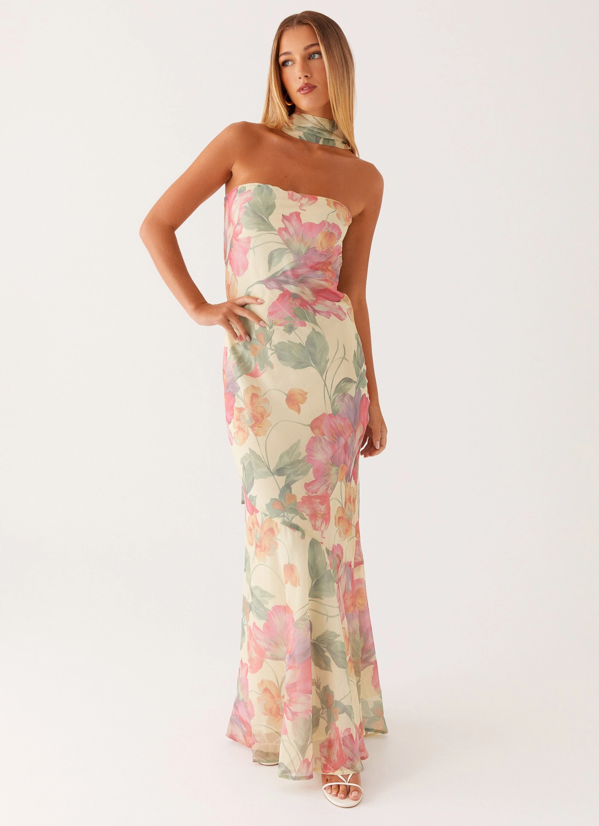 Under The Pagoda Maxi Dress - Yellow Peony Effortless Vibe Comfortable and Flattering
