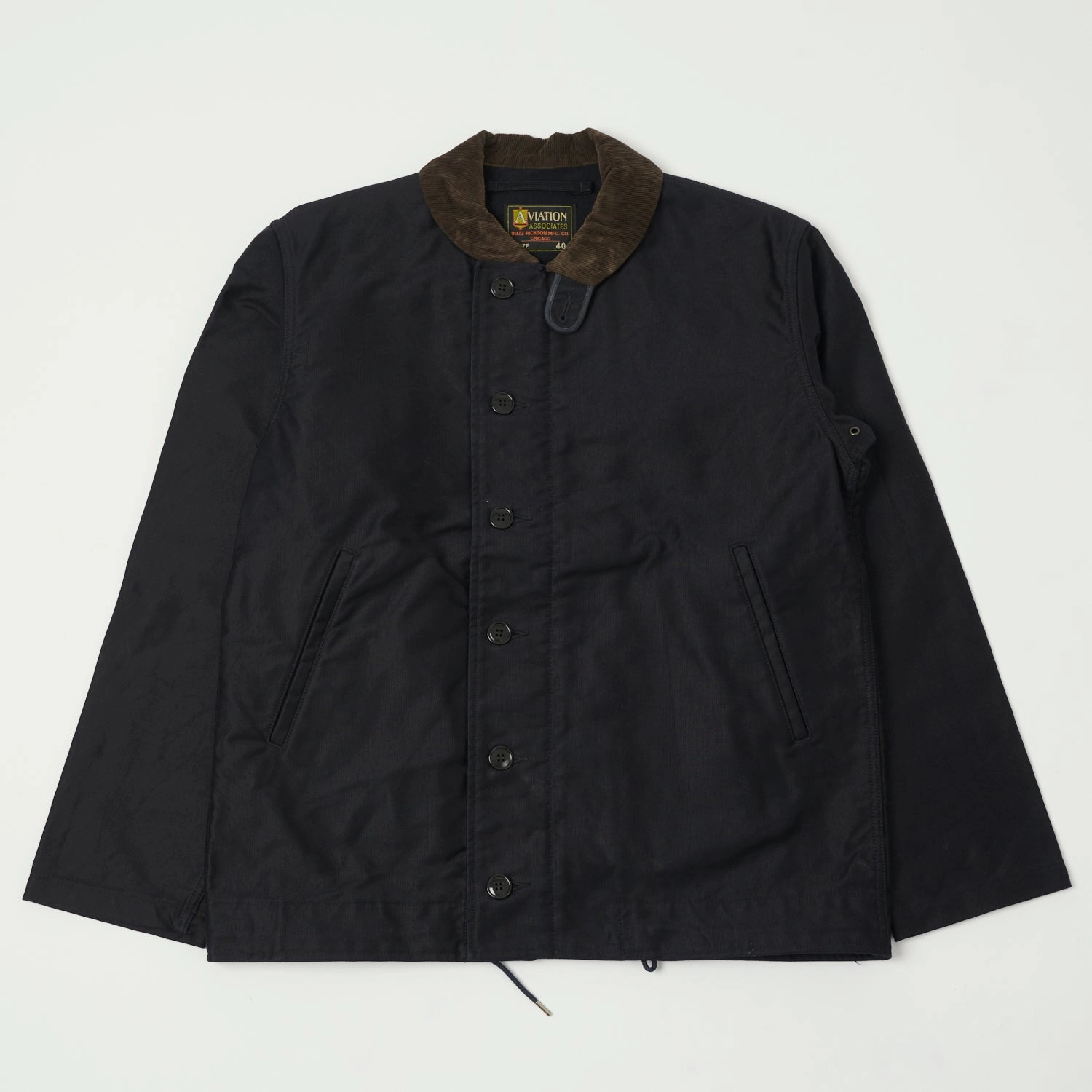 RipstopFabric impulse buy Buzz Rickson's ??Aviation Associates?? N-1 Civilian Model Deck Jacket - Navy