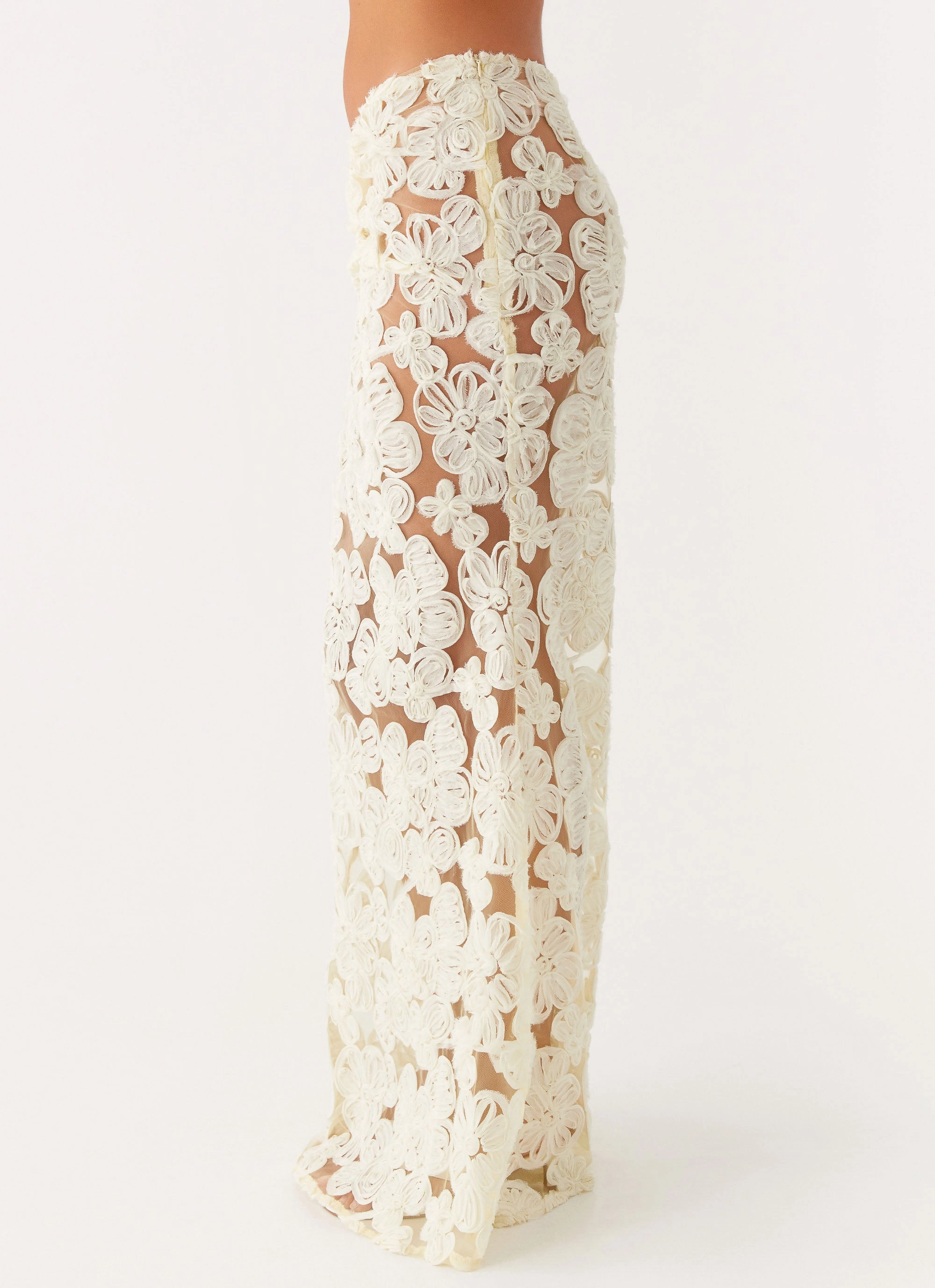 Fiorella Floret Maxi Skirt - Yellow UVProtectiveLayer Relax Cut