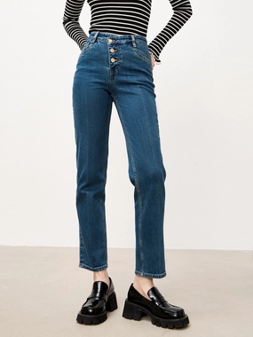 Straight High Waist Jeans Lightweight Urban Explorer