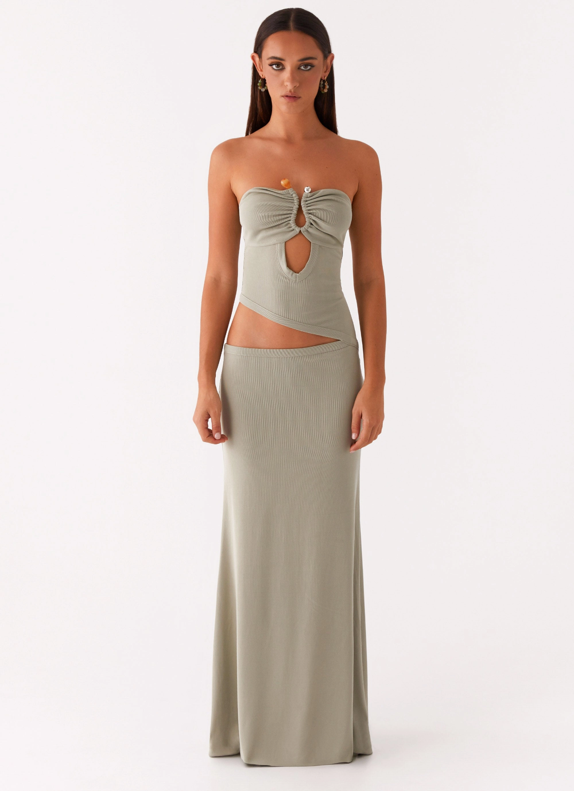 Wild Roses Maxi Dress - Sage Brunch Fit