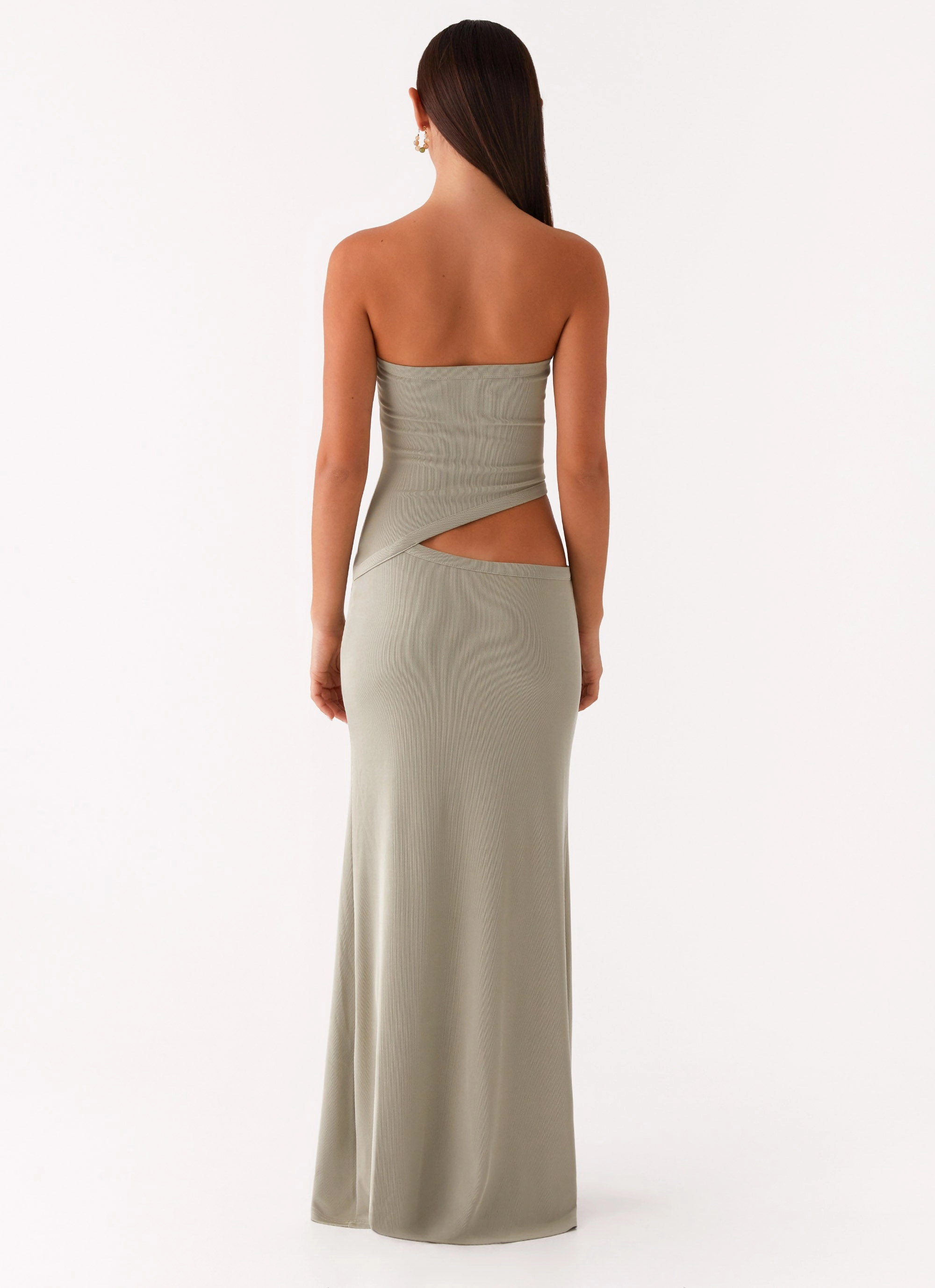 Wild Roses Maxi Dress - Sage DurableStitching BiasCutSilhouette