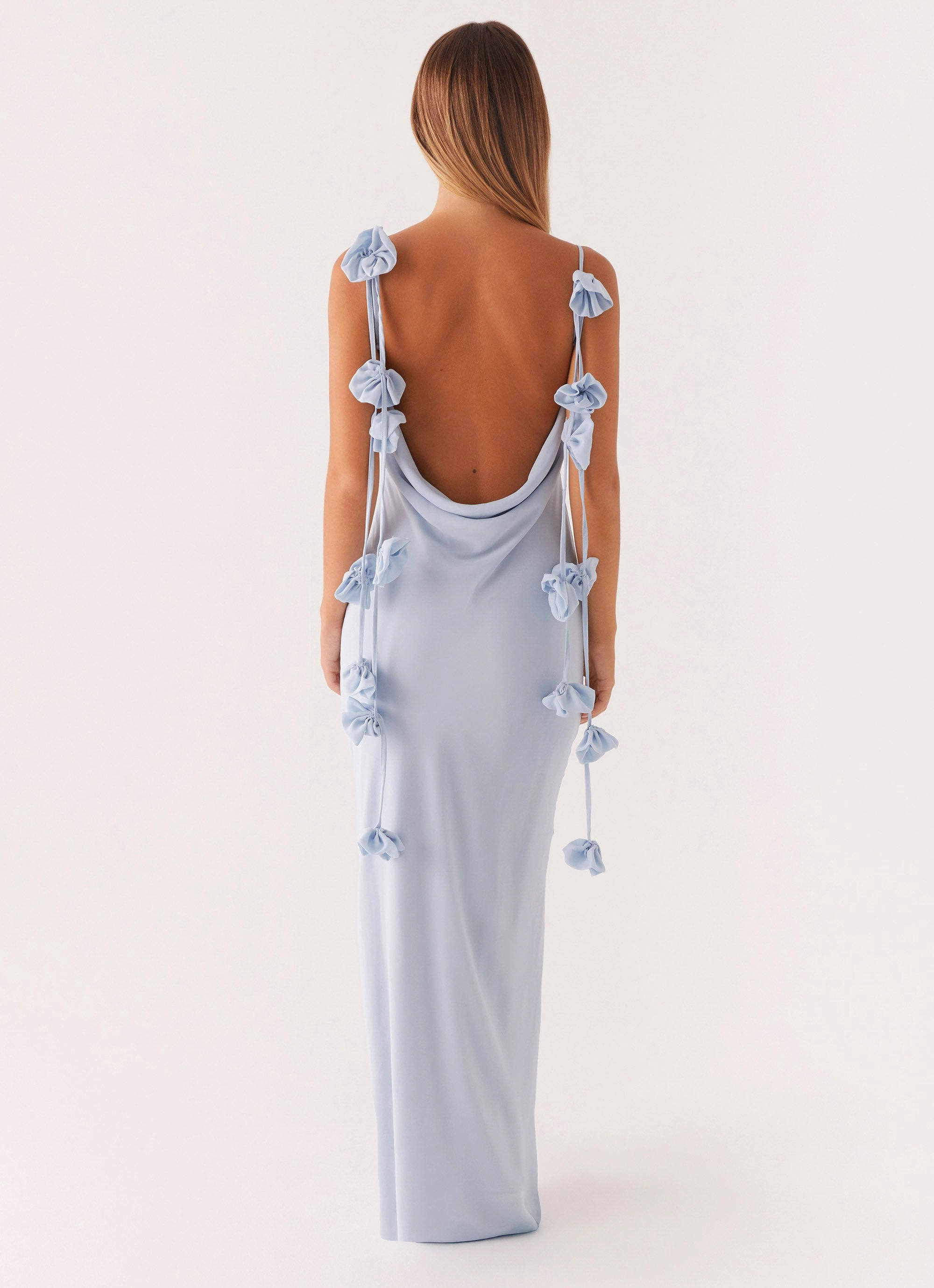 Simona Maxi Dress - Pastel Blue Style focused