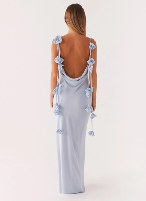 Simona Maxi Dress - Pastel Blue Style focused