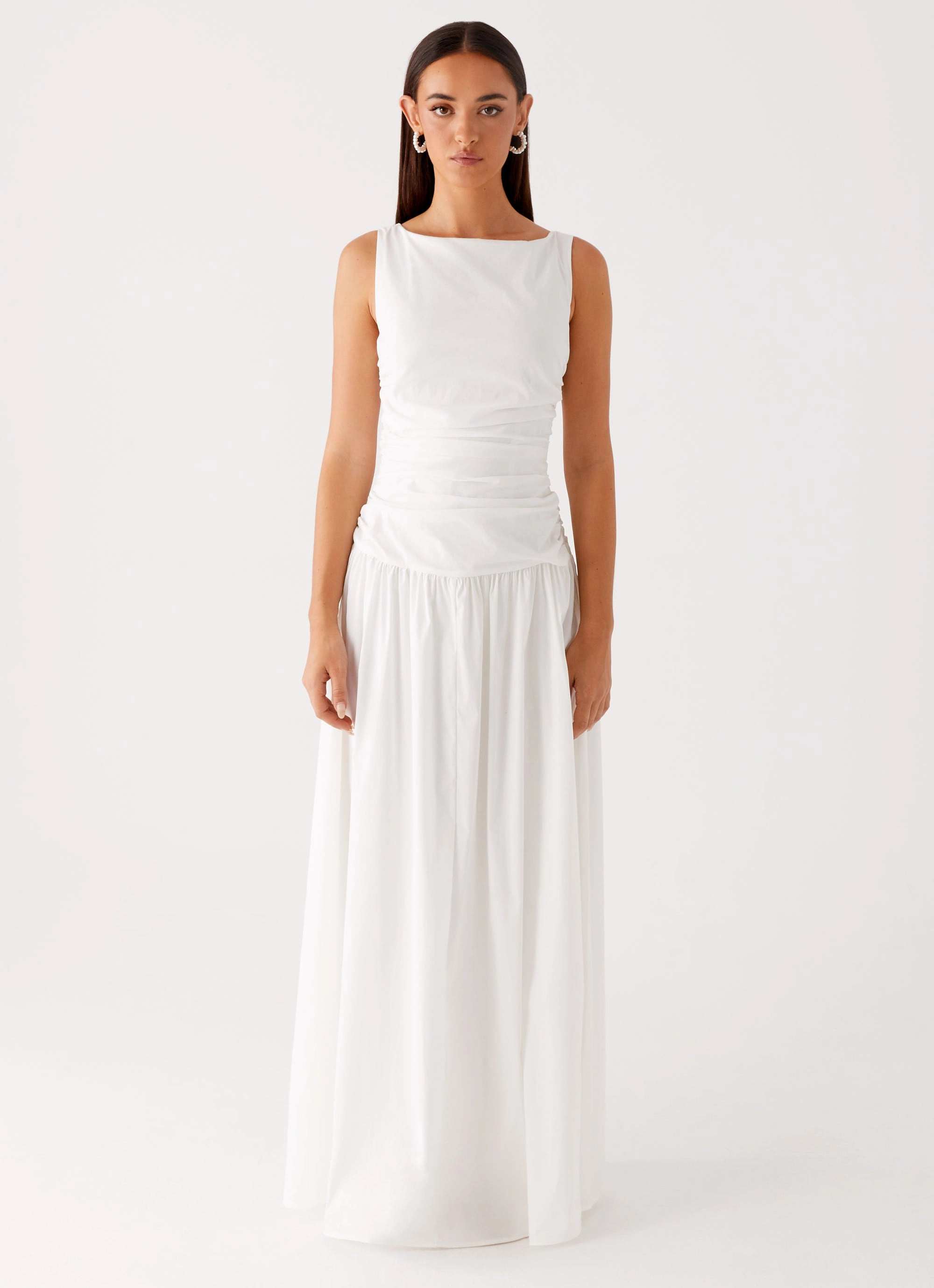 Beach Moment Carmel High Neck Maxi Dress - White
