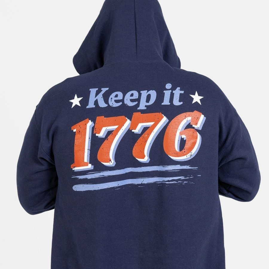 Keep It 1776 Full-Zip Hoodie - Navy Unisex style