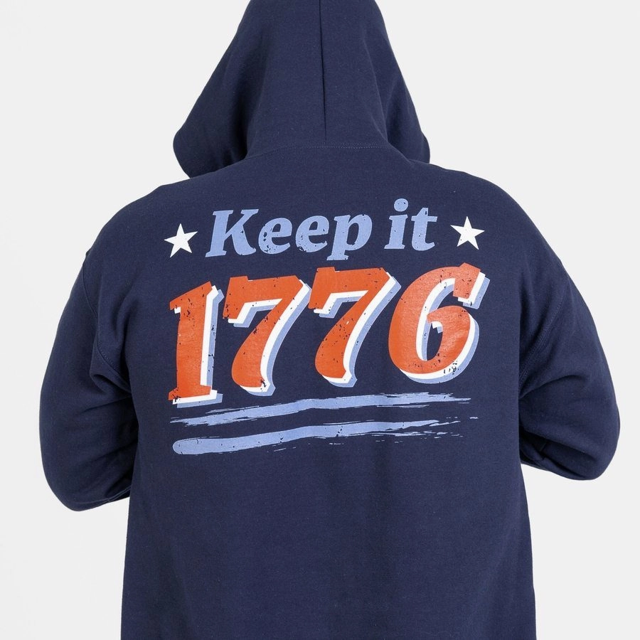 foldable Keep It 1776 Full-Zip Hoodie - Navy