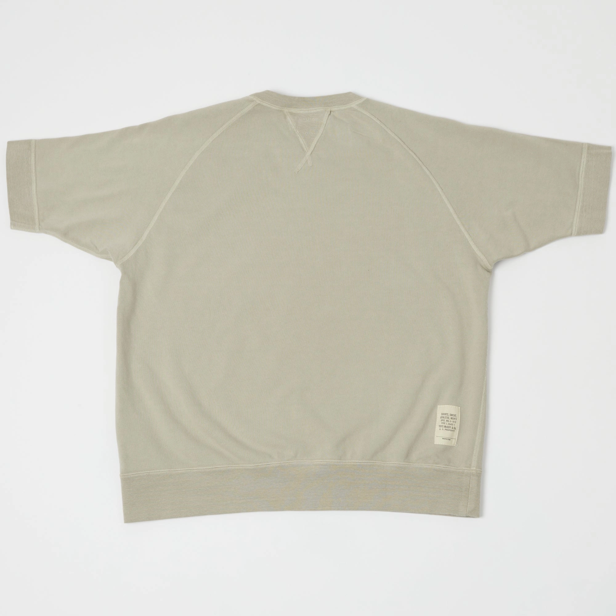 Comfy Wearable Cool Weather TOYS McCOY Short Sleeve Military Sweatshirt - Sand