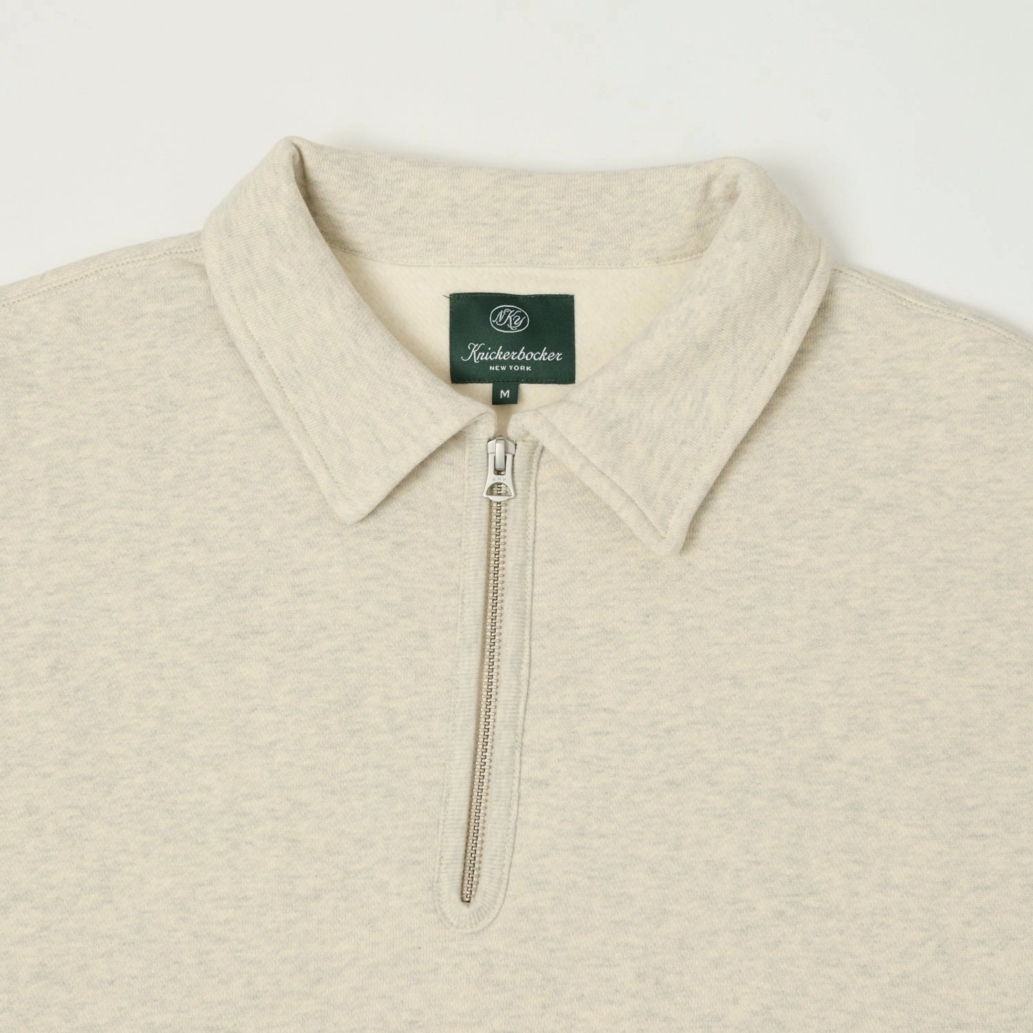 Knickerbocker 'Stadium Loft' Quarter Zip Sweatshirt - Oat Grey Cozy And Warm