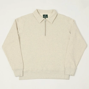 product chambray casualness Knickerbocker 'Stadium Loft' Quarter Zip Sweatshirt - Oat Grey
