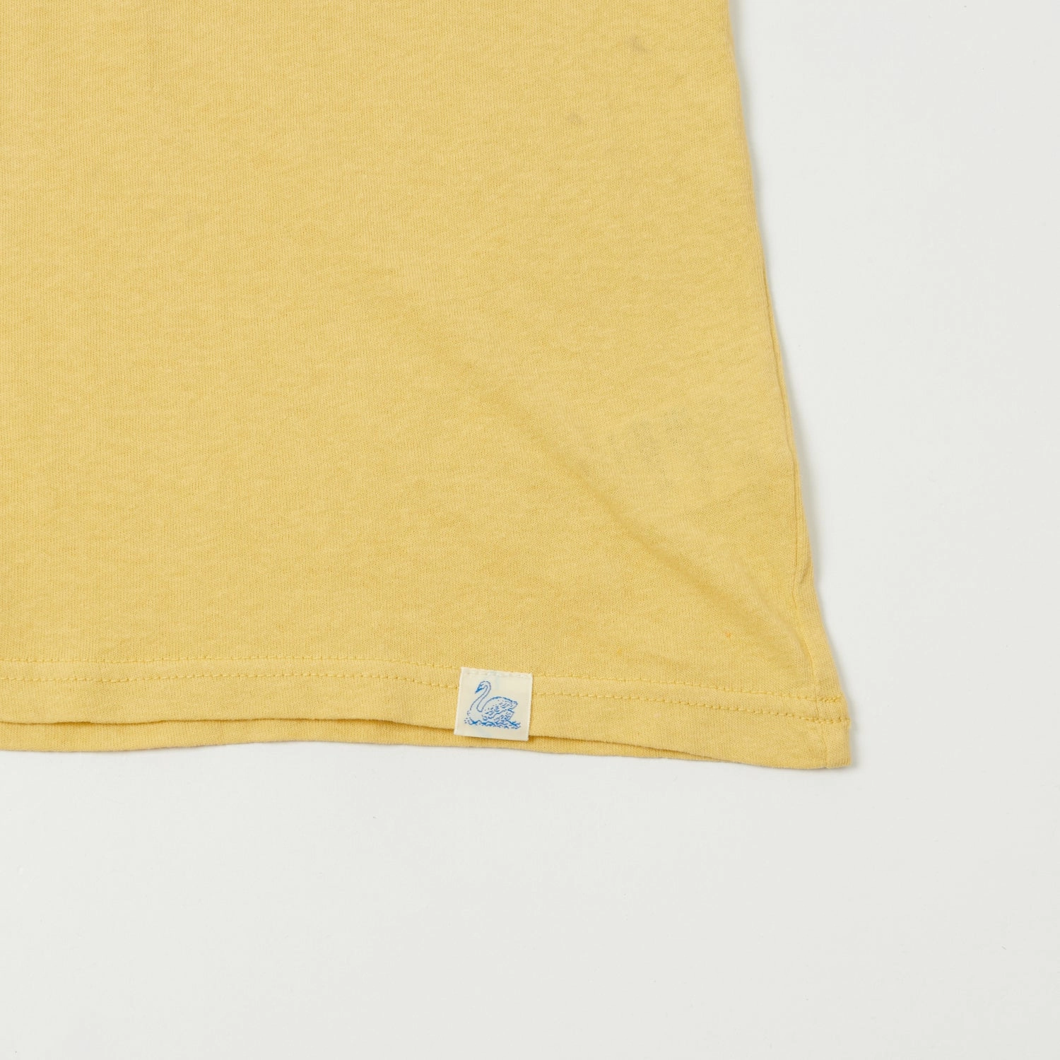 Wrinkle Resistant Material Summer Comfort Merz b. Schwanen 'Good Basics' Crew Neck Tee - Sunshine