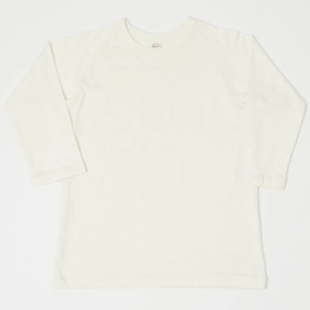Warehouse & Co 4049 3/4 Sleeve Freedom T-Shirt - Cream Colorfast Dye