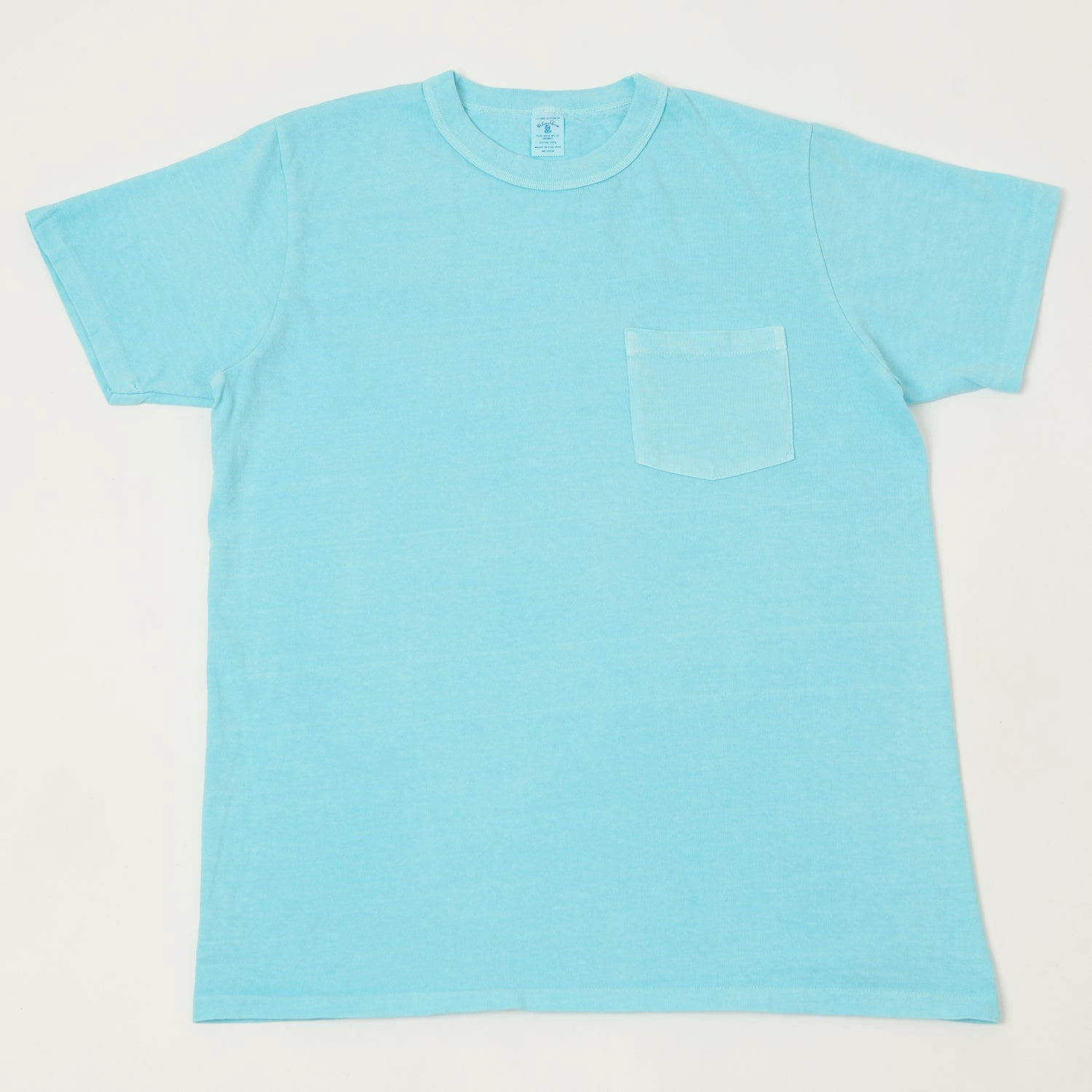 Velva Sheen Pigment Dyed Pocket T-Shirt - Teal Office Casual Casual Must-Have