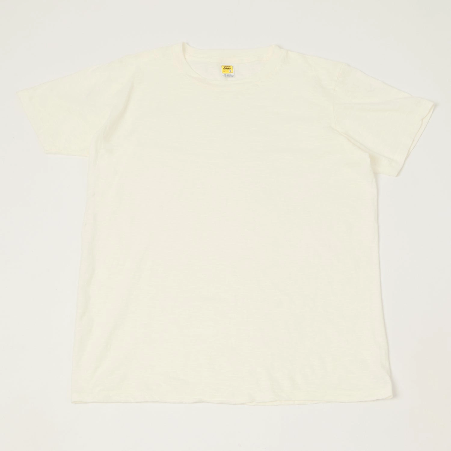 Velva Sheen Rolled Crew Neck T-Shirt - White Stylish Fit