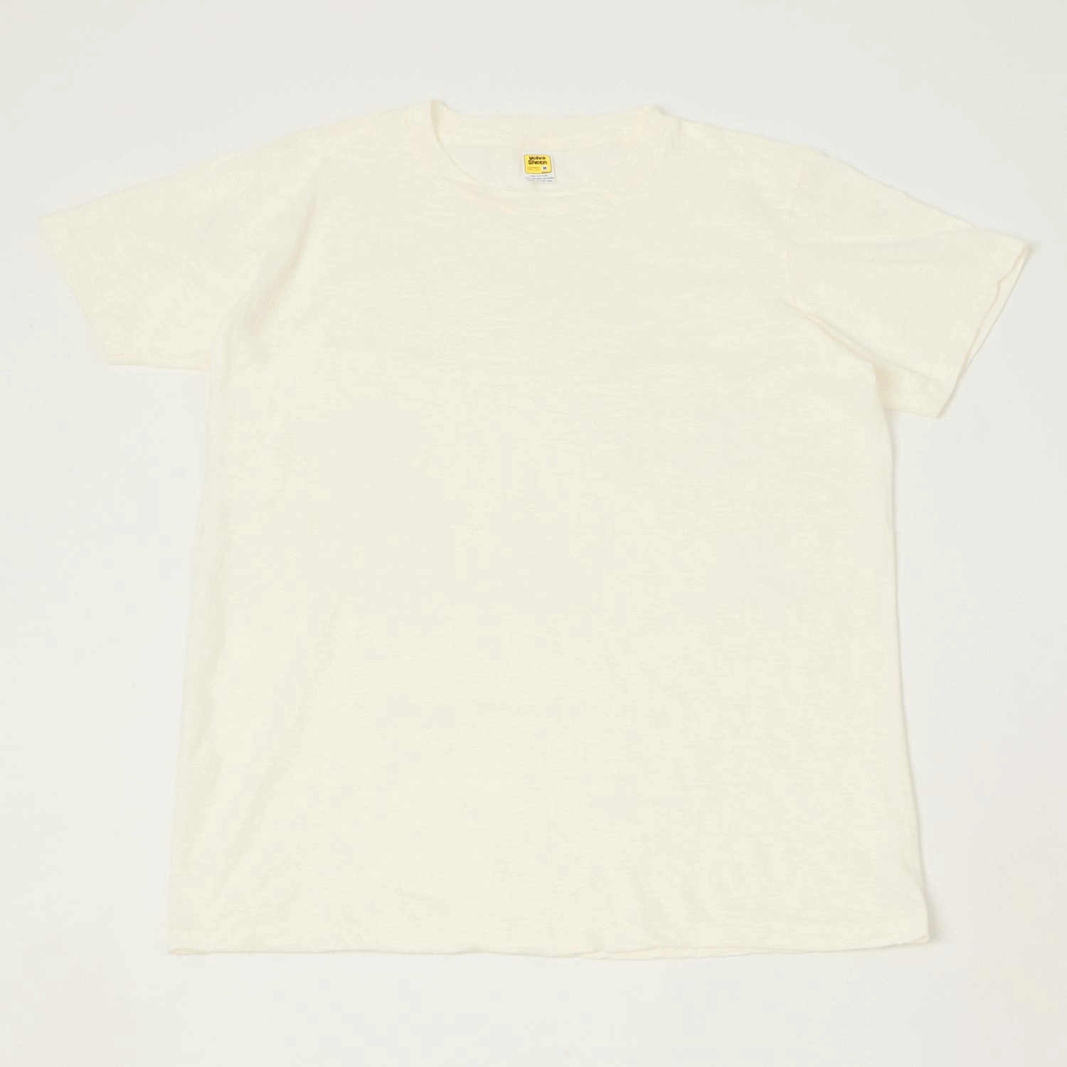 Velva Sheen Rolled Crew Neck T-Shirt - White Stylish Look
