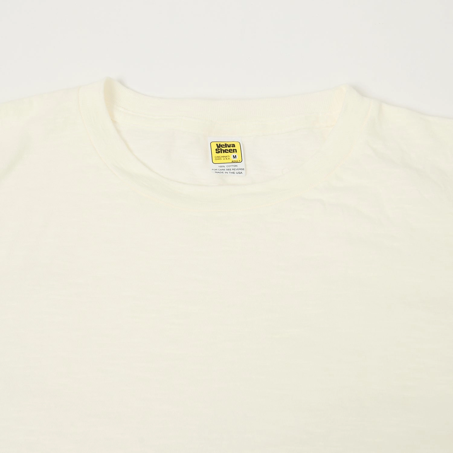Velva Sheen Rolled Crew Neck T-Shirt - White Breathable Wearable