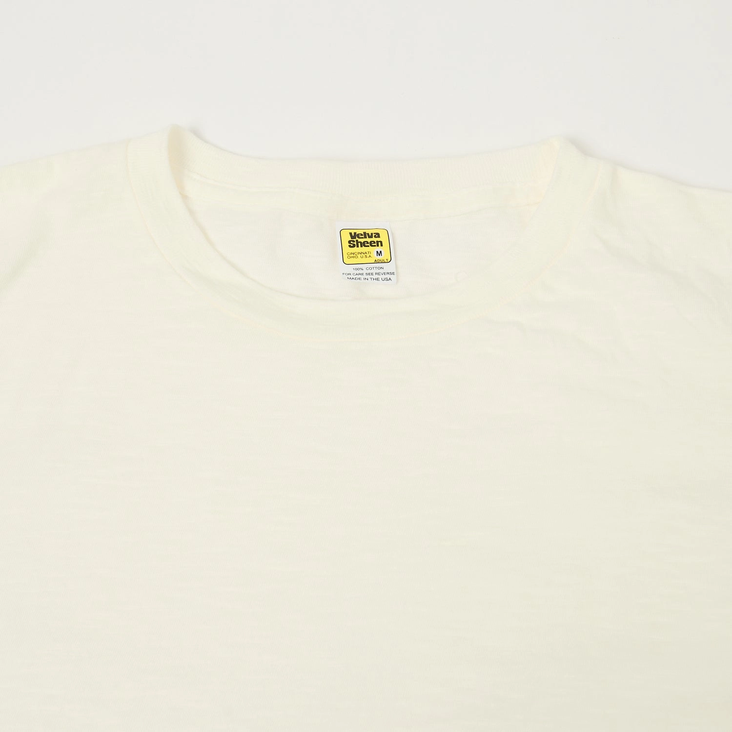 ethical Velva Sheen Rolled Crew Neck T-Shirt - White