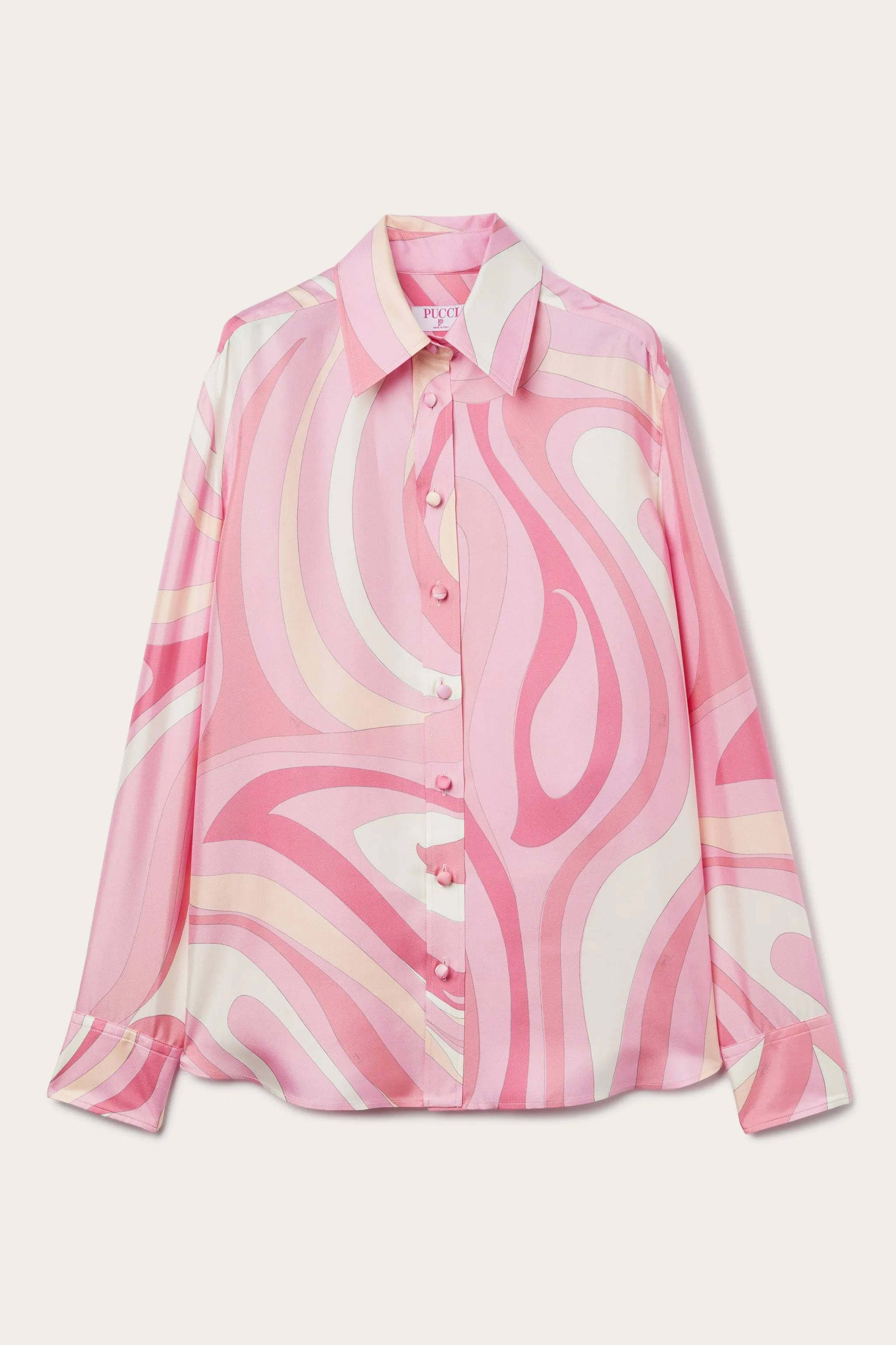 Marmo Print Silk Shirt Boho chic
