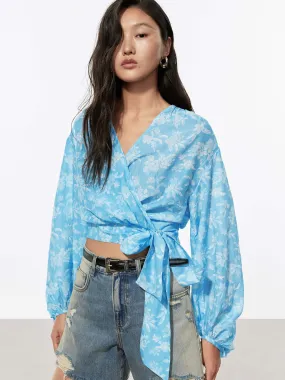 Wrap Cotton Silk Blouse Winter Collection Non Chafe Seams