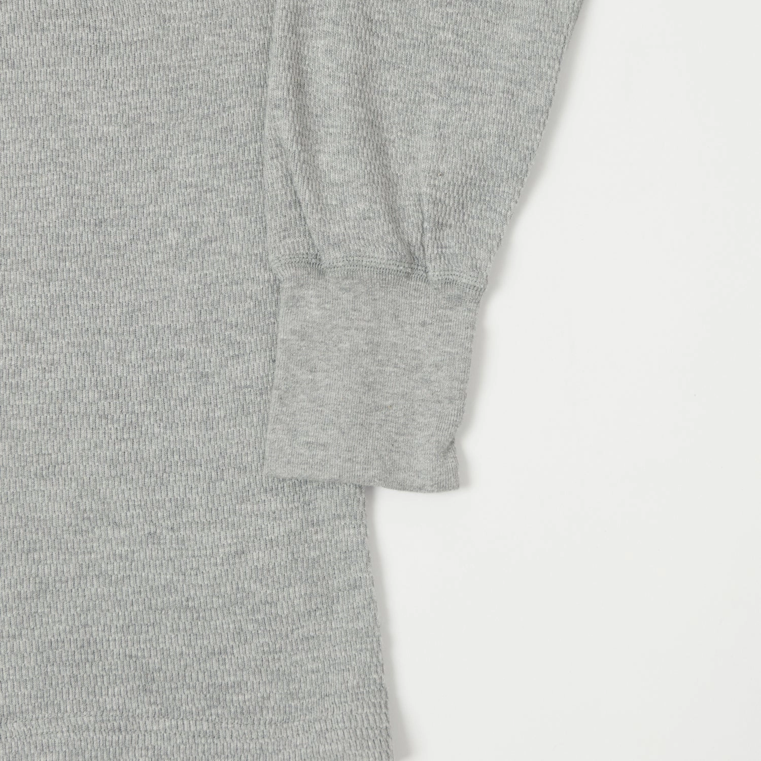 Dubbleworks Long Sleeve Thermal Tee - Heather Grey Hypoallergenic fabric FunctionalPockets