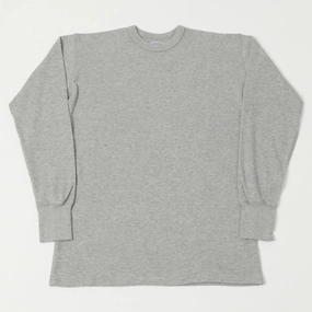 Dubbleworks Long Sleeve Thermal Tee - Heather Grey Cozy Waist Classic Layer