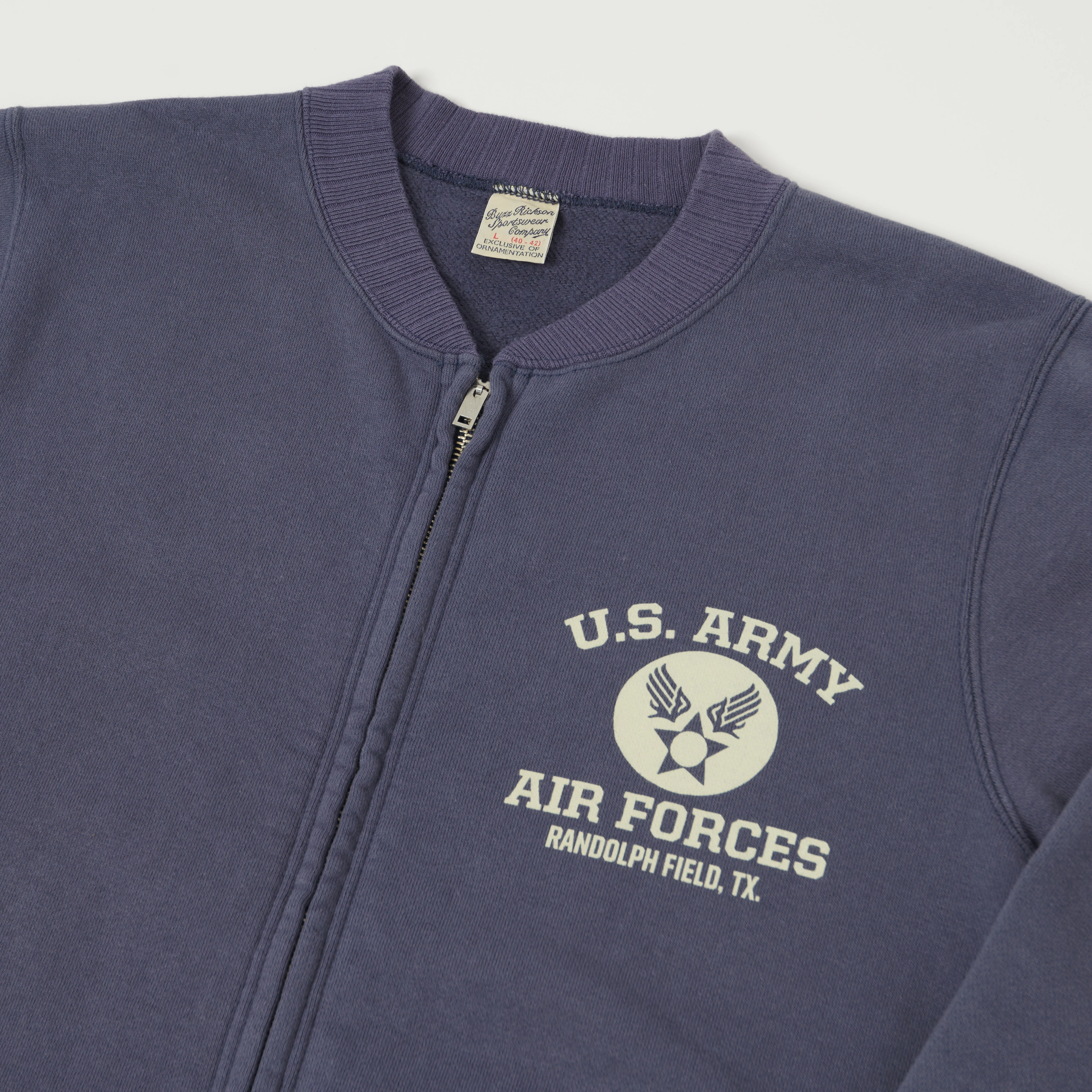 good for yoga kids Buzz Rickson's U.S. Army Air Forces Zip Sweatshirt - Navy