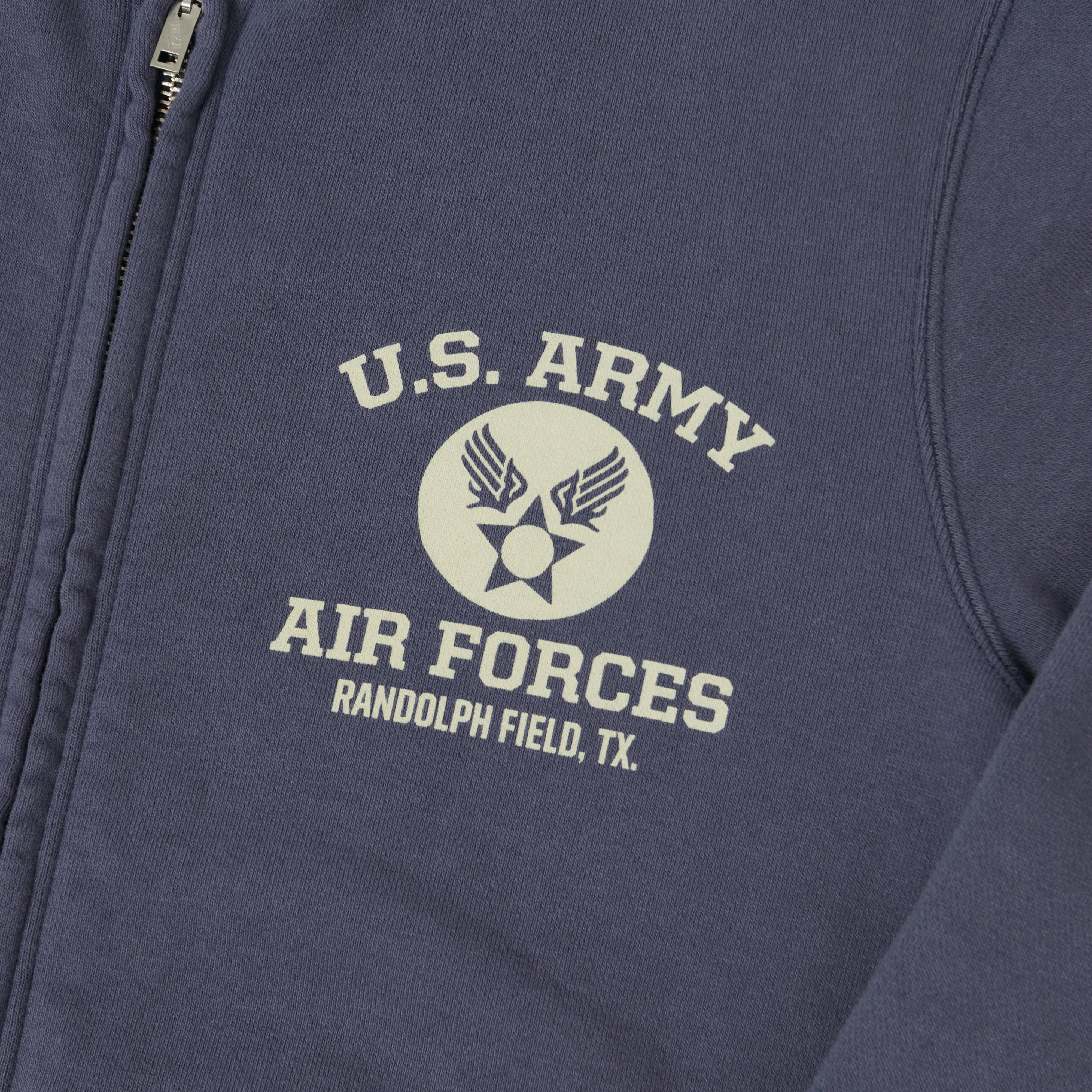 Lightweight Comfort Buzz Rickson's U.S. Army Air Forces Zip Sweatshirt - Navy