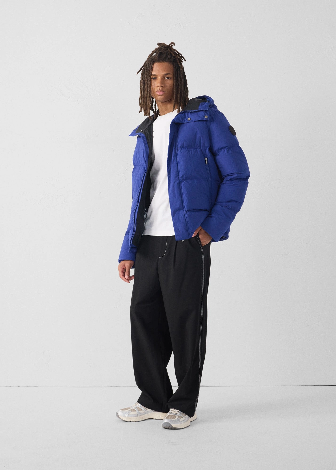 Loose Fit Veste Grand Froid esprit puffer Bleu cobalt Sanji