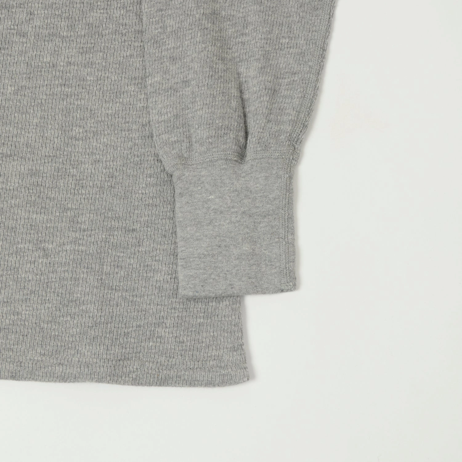hypoallergenic material Durable Style Dubbleworks Long Sleeve Thermal Henley - Heather Grey