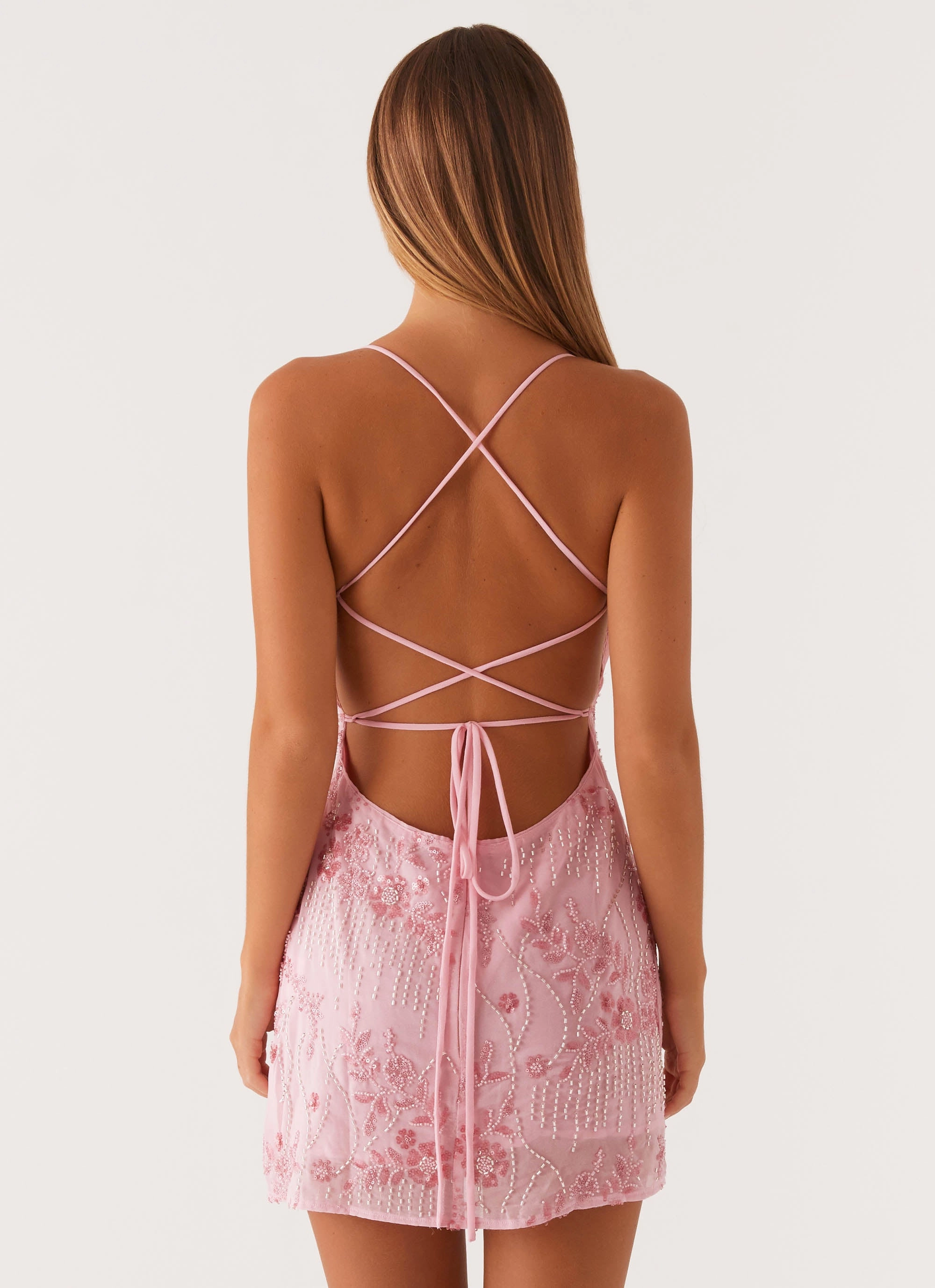 Vietta Sequin Cami Mini Dress - Pink Smooth Design
