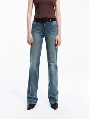 Vintage Cotton Straight Jeans Functional Casual Fashion Lover Classic Wear Modern Minimalist