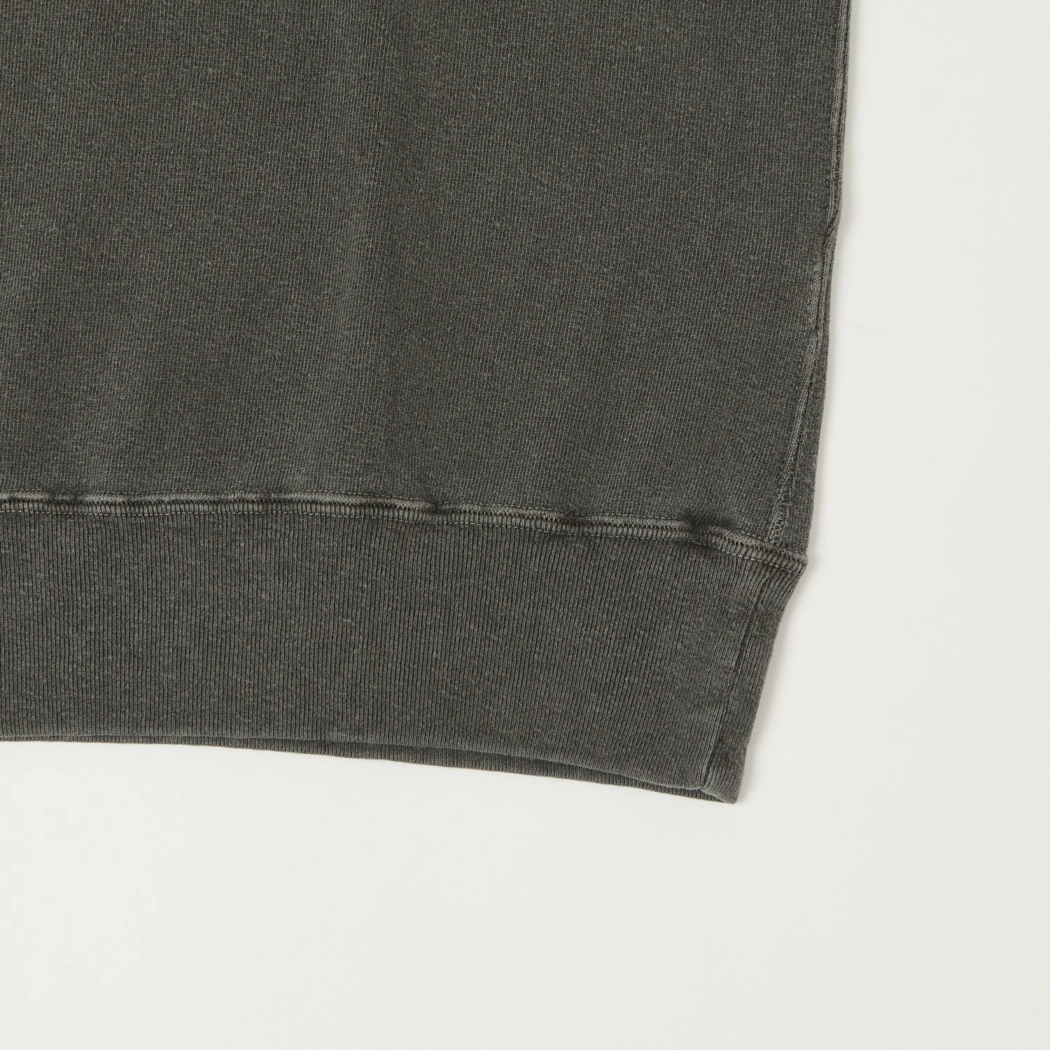 Dubbleworks Cut Off Sleeve Pigment Dyed Sweat Polo Shirt - Black product gemstone luxury