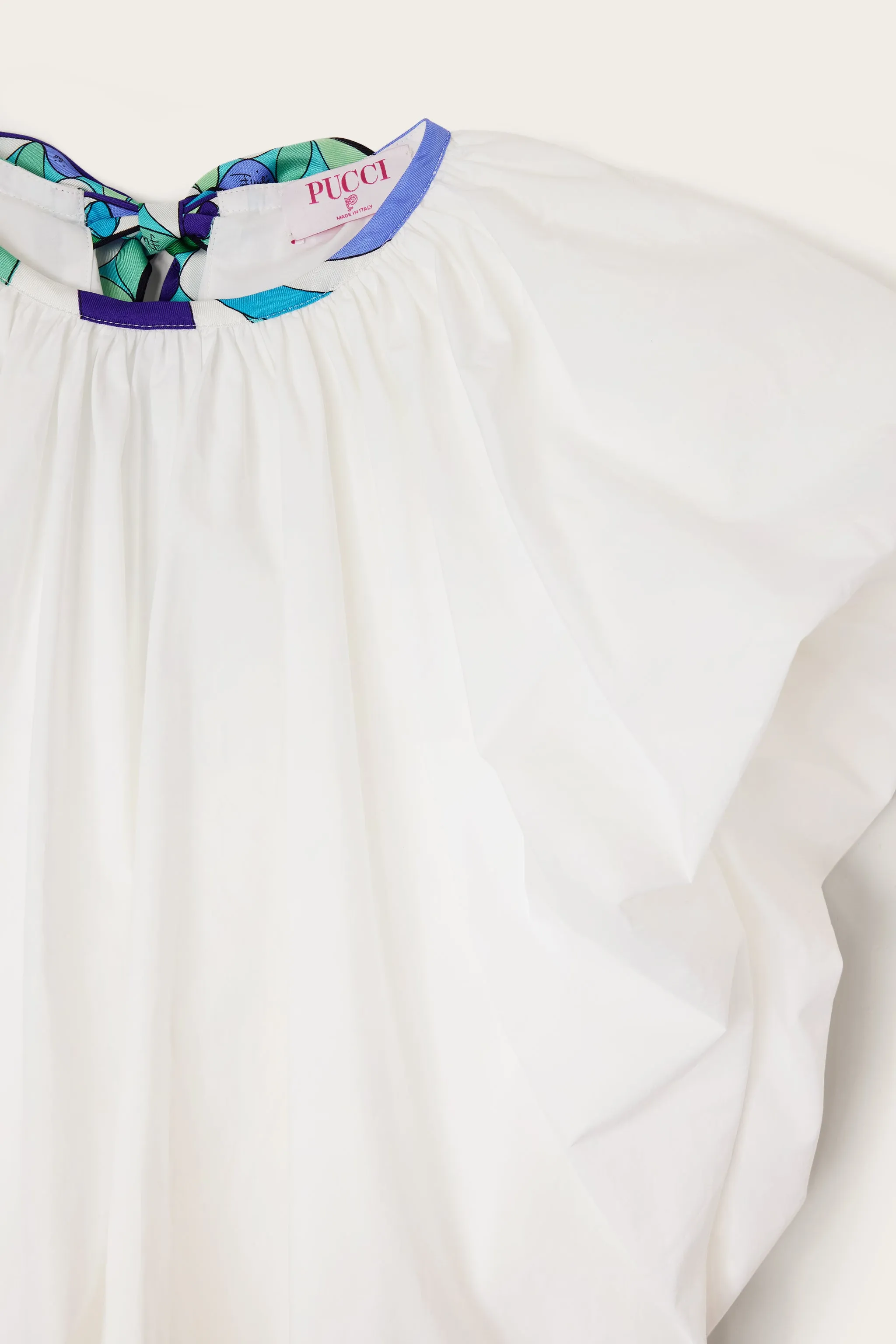 decorative element Voluminous Top With Printed Neckline