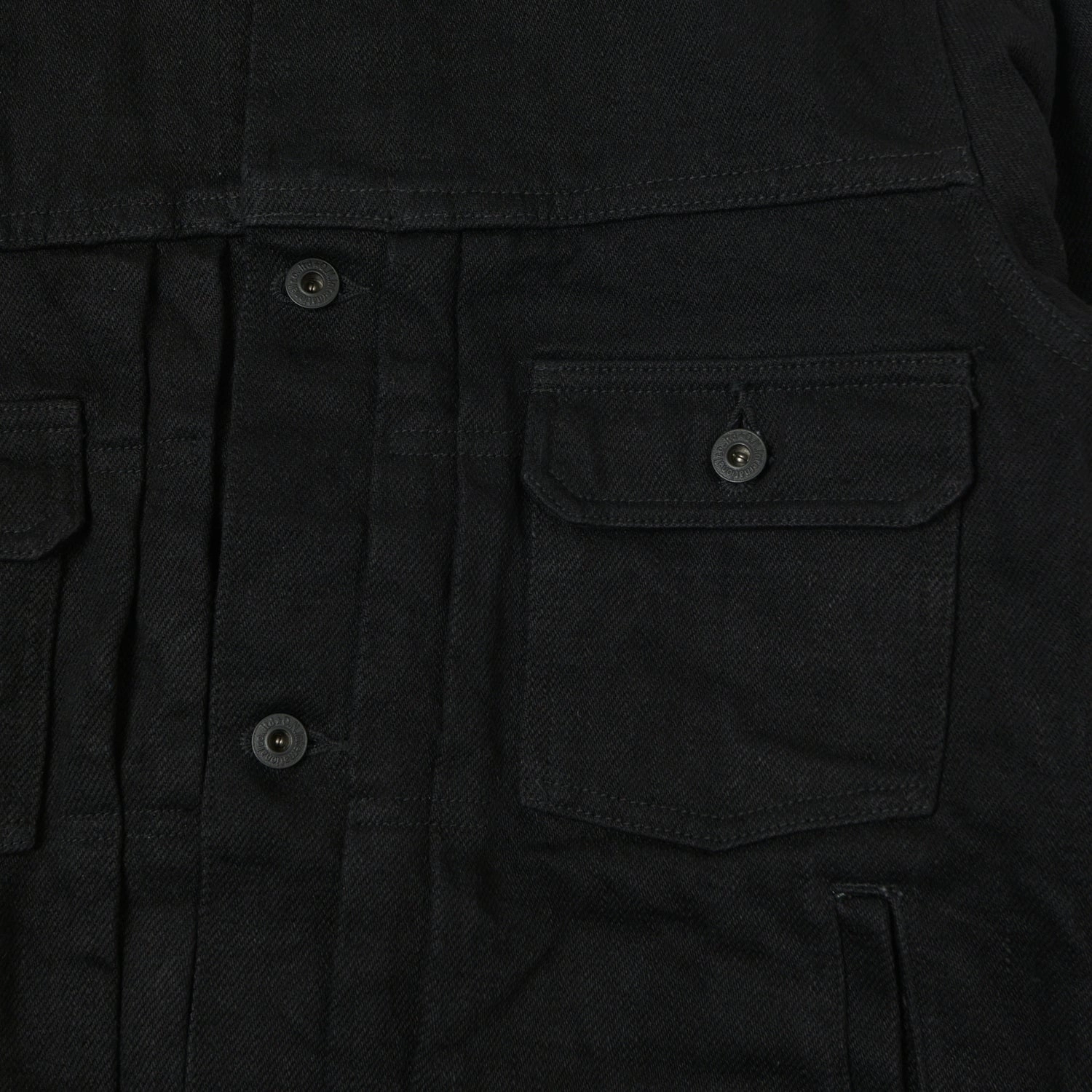 ONI Denim 02516P-ZR-BK Secret Denim Type II Denim Jacket - Black One Wash Compression Fit