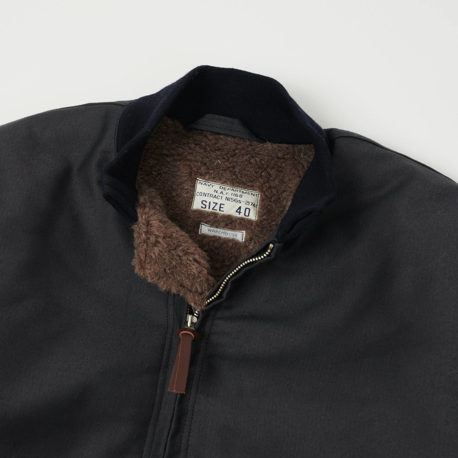 coordinating piece Warehouse & Co 2180 Aviators Flight Jacket - Navy