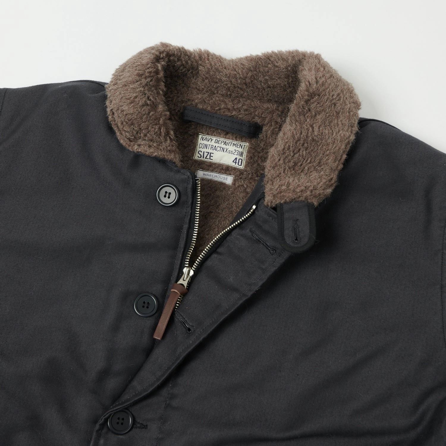 Water Resistant Shell Warehouse & Co 2181 N-1 U.S. Navy Deck Jacket - Navy