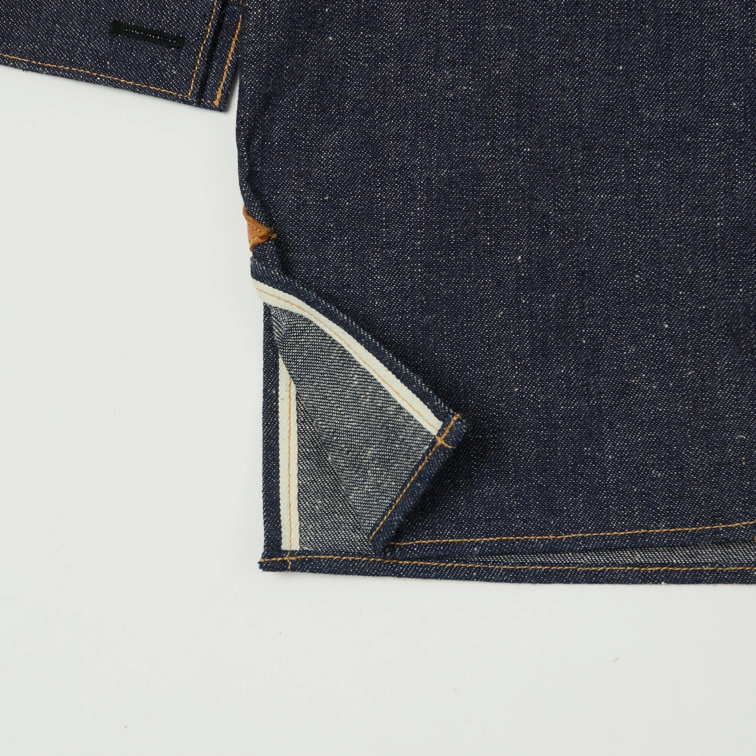 Mountain Ready Warehouse & Co 2213 'Greenebaum' 1880s Heavy Leather Bound Jacket - Indigo Denim