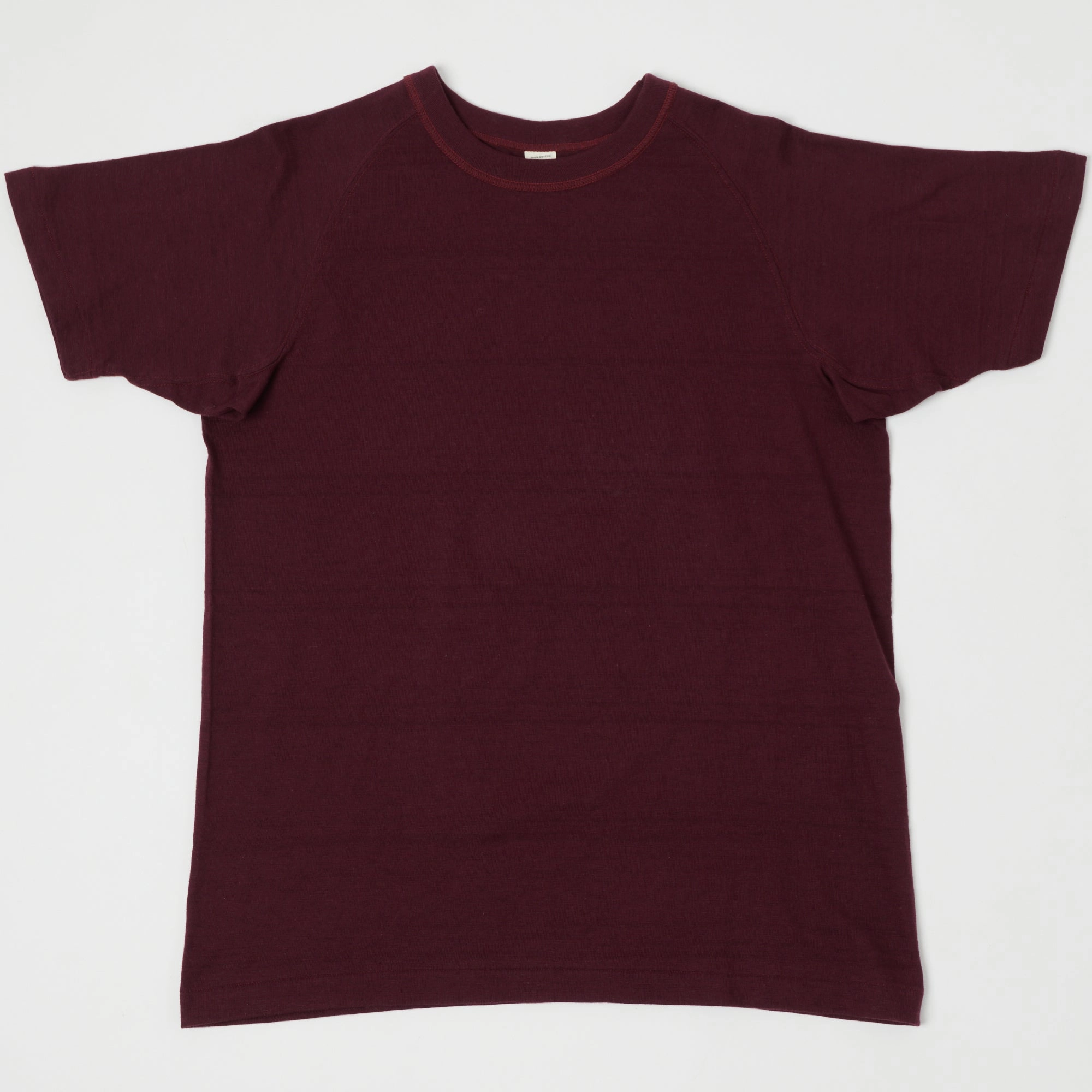 Warehouse & Co 4048 Freedom Sleeve T-Shirt - Bordeaux Circular Knit Construction Light Comfort Style