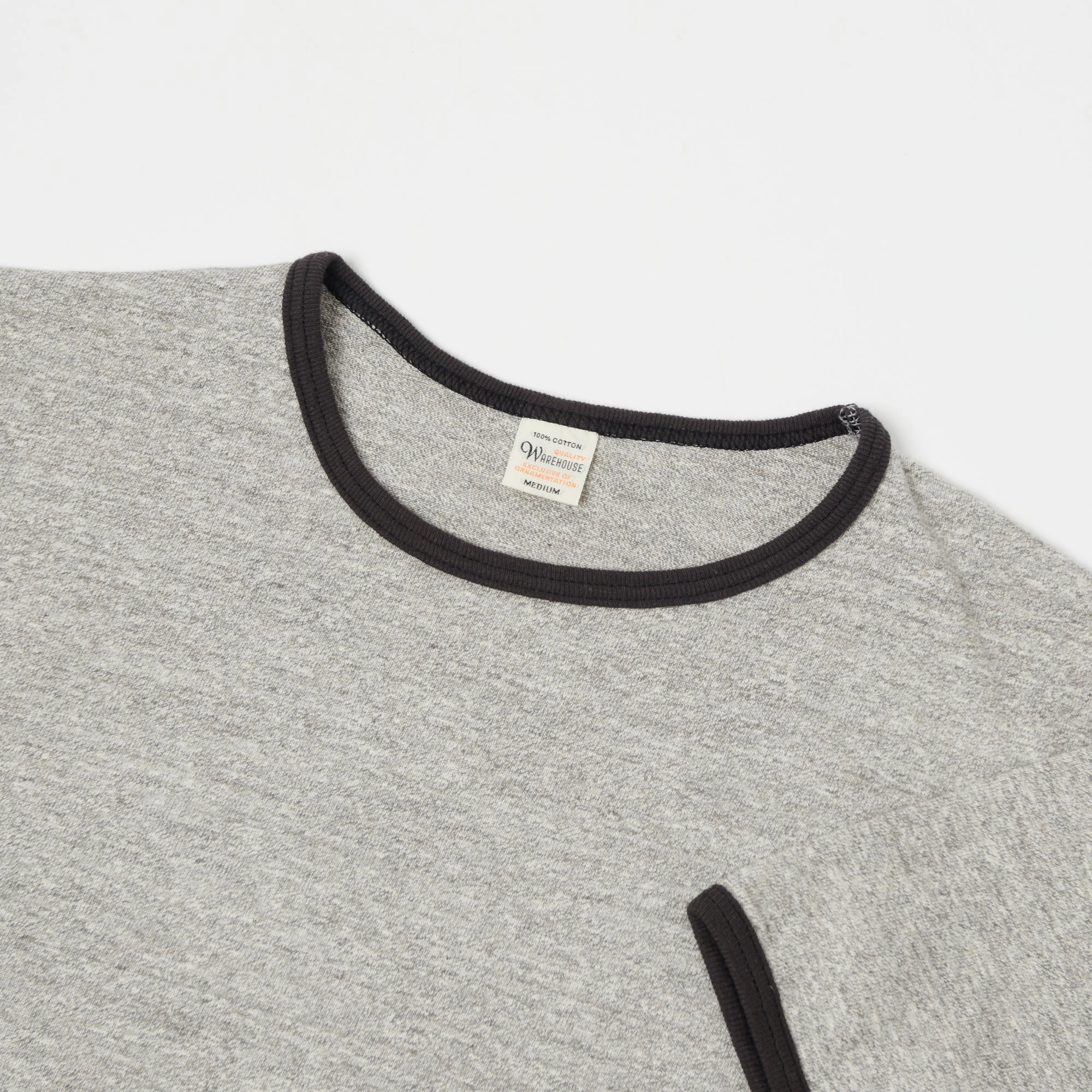 Ergonomic Cut Warehouse & Co 4059 Ringer T-Shirt - Heather Grey/Ash
